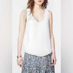 New York & Company Shimmery Iridescent Off-White Tank Top- NWOT M